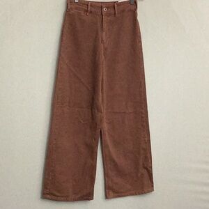 NWT Zara Wide Leg All Cotton Cropped Jeans Dark Orange Size 4